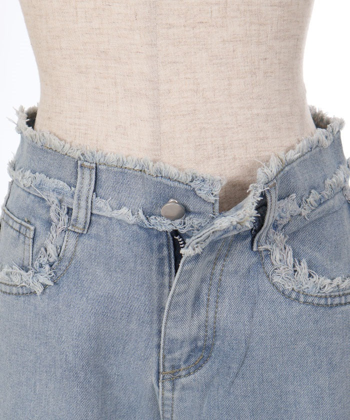 Cutoff Denim Pants