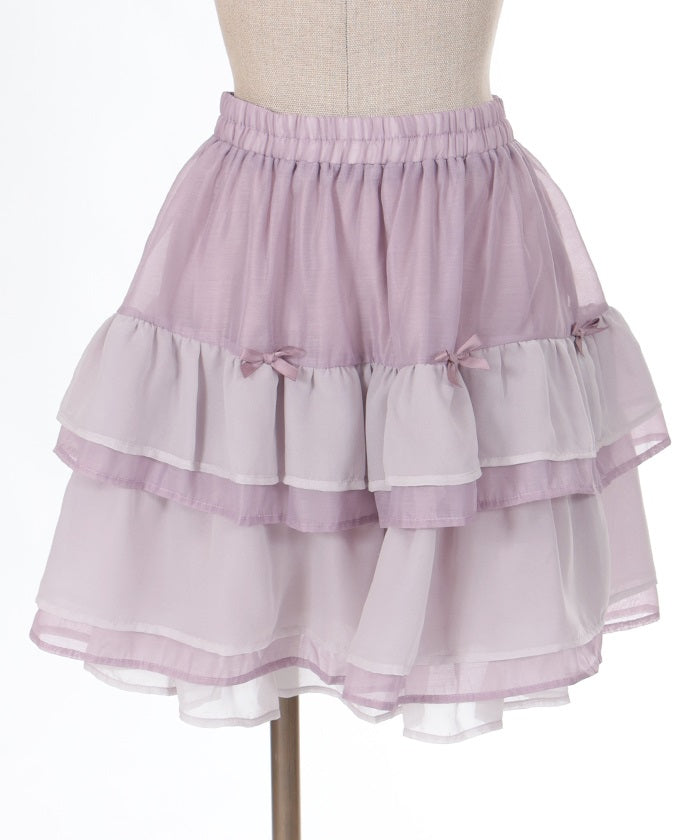 Petit Ribbon Tiered Mini Skirt