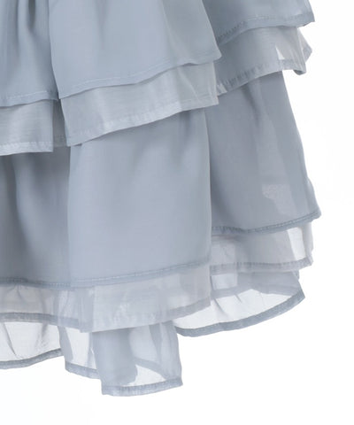 Petit Ribbon Tiered Mini Skirt (Time-limited Price)