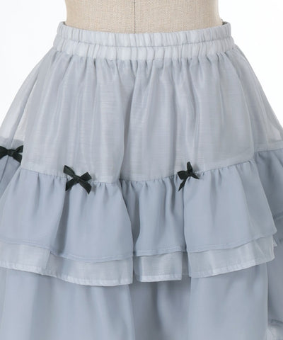 Petit Ribbon Tiered Mini Skirt (Time-limited Price)