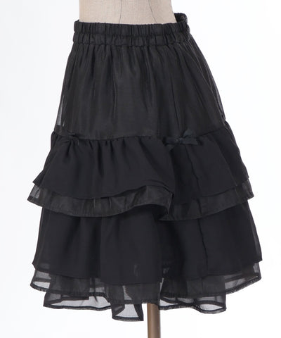 Petit Ribbon Tiered Mini Skirt (Time-limited Price)