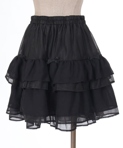 Petit Ribbon Tiered Mini Skirt (Time-limited Price)