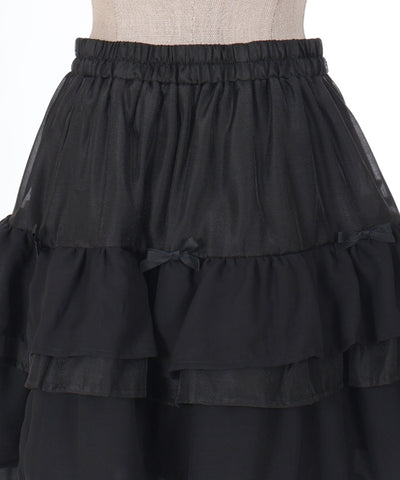 Petit Ribbon Tiered Mini Skirt (Time-limited Price)