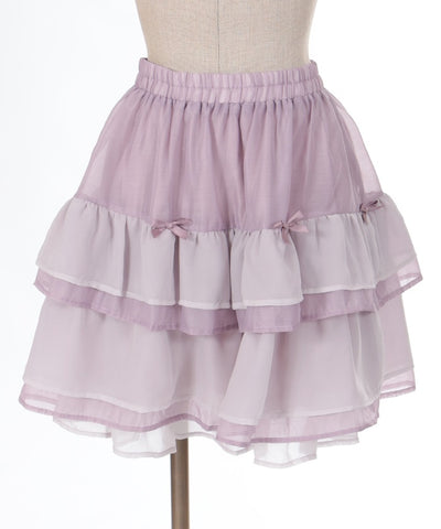 Petit Ribbon Tiered Mini Skirt (Time-limited Price)