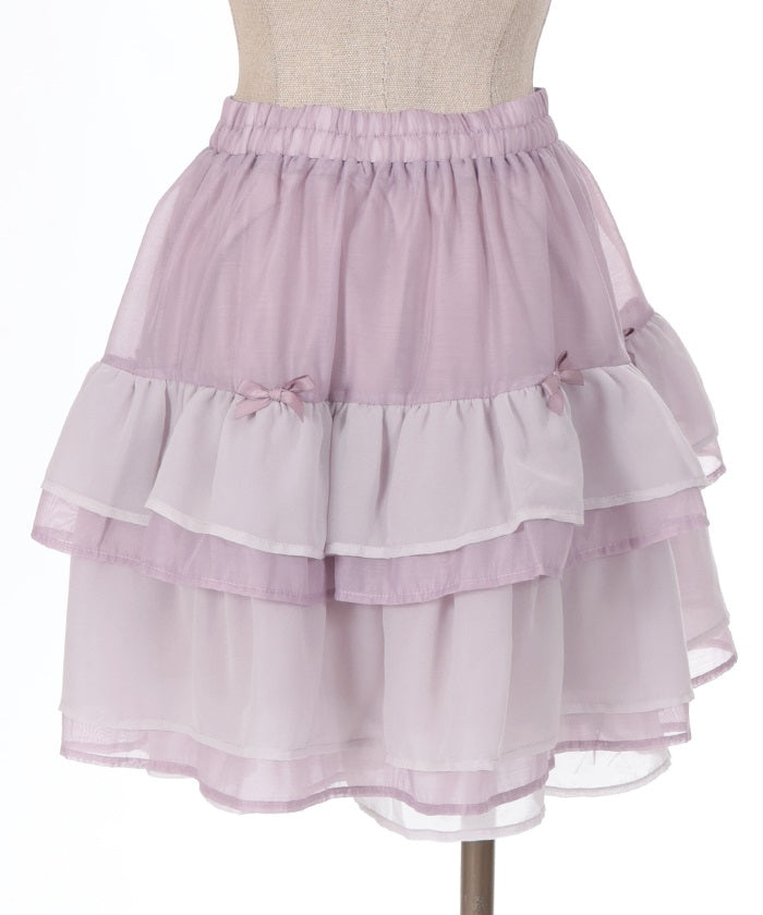 Petit Ribbon Tiered Mini Skirt