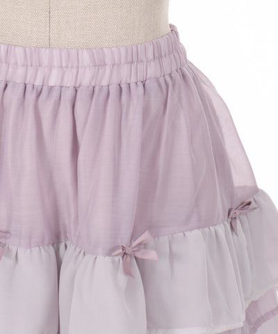 Petit Ribbon Tiered Mini Skirt (Time-limited Price)