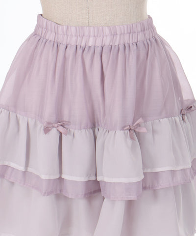 Petit Ribbon Tiered Mini Skirt (Time-limited Price)