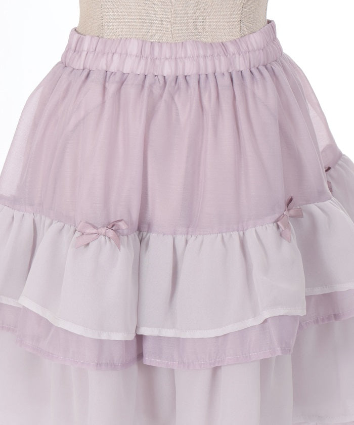 Petit Ribbon Tiered Mini Skirt (Time-limited Price)