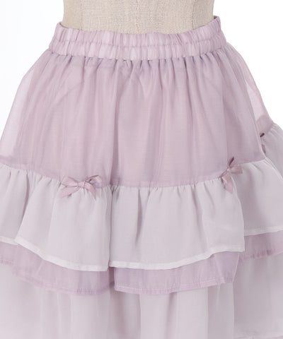 Petit Ribbon Tiered Mini Skirt (Time-limited Price)