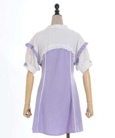 Chinese Button Cut-and-Sewn Dress