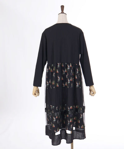 Animal Pattern Panel Dress