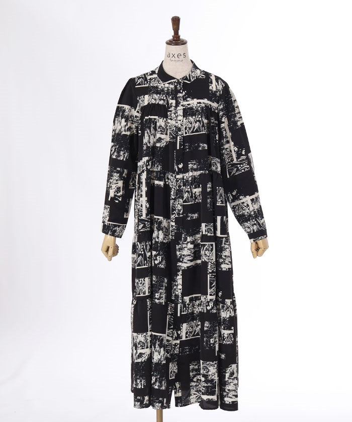 Long Sleeve Pattern Dress