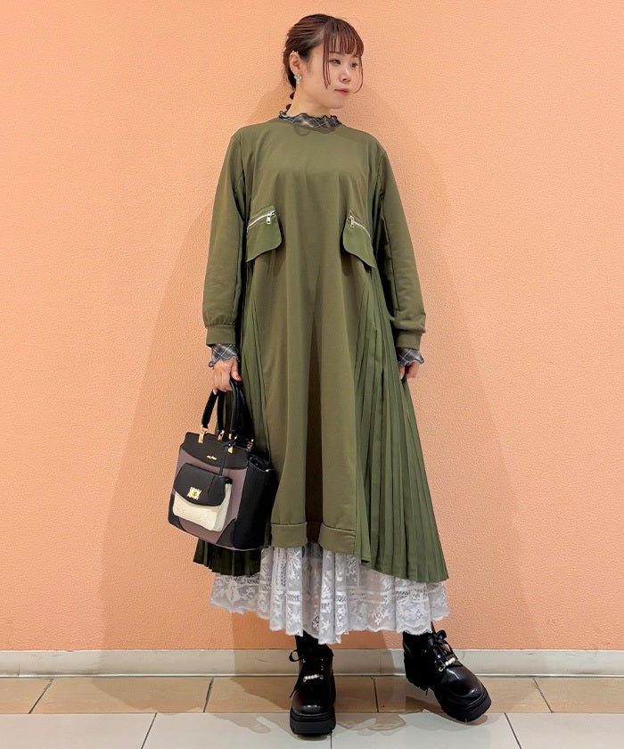 Side Pleated Dress