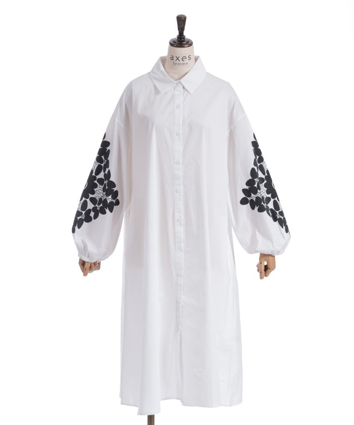 Sleeve Lace Shirt Dress