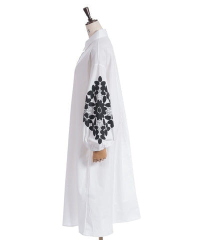 Sleeve Lace Shirt Dress