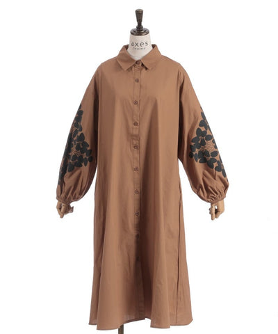 Sleeve Lace Shirt Dress