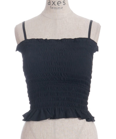 Shirring Camisole with Built-in Cups