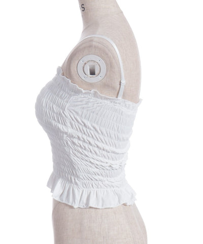 Shirring Camisole with Built-in Cups