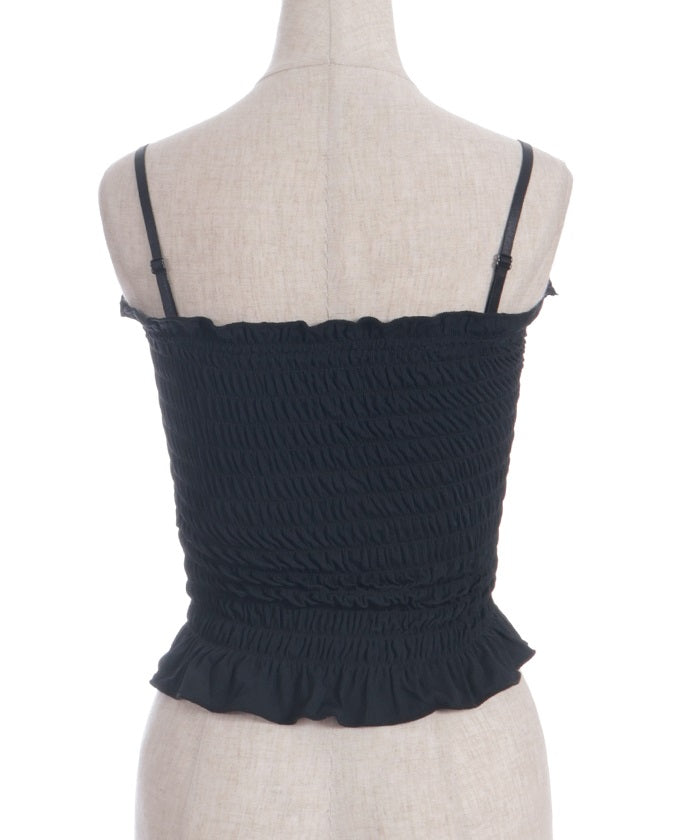 Shirring Camisole with Built-in Cups