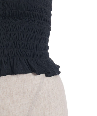 Shirring Camisole with Built-in Cups