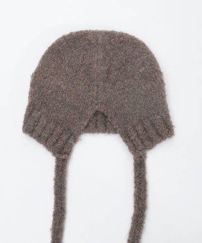 Bear Ears Knit Cap with Cords