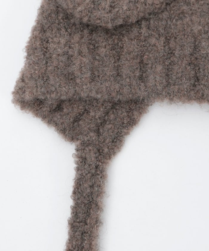 Bear Ears Knit Cap with Cords
