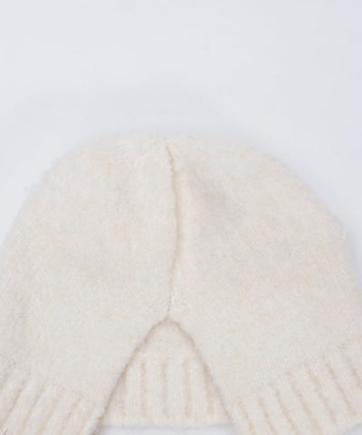 Bear Ears Knit Cap with Cords