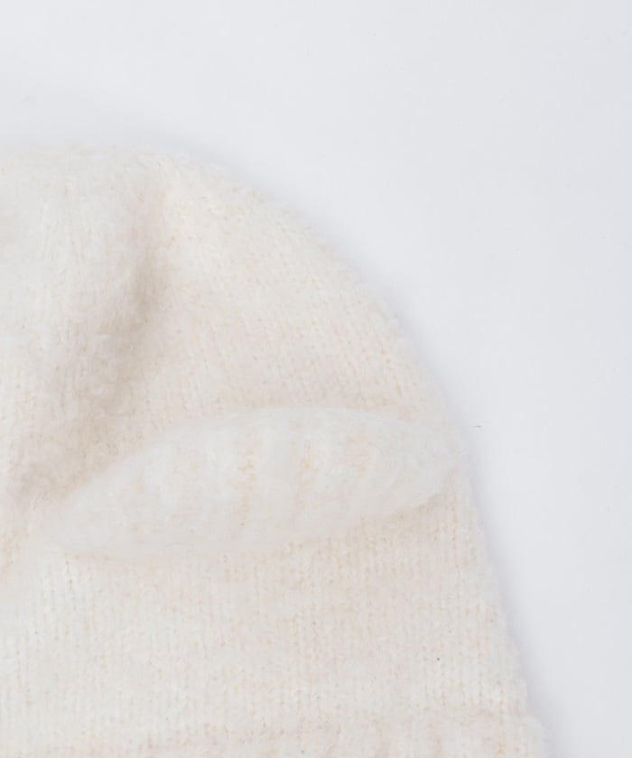Bear Ears Knit Cap with Cords