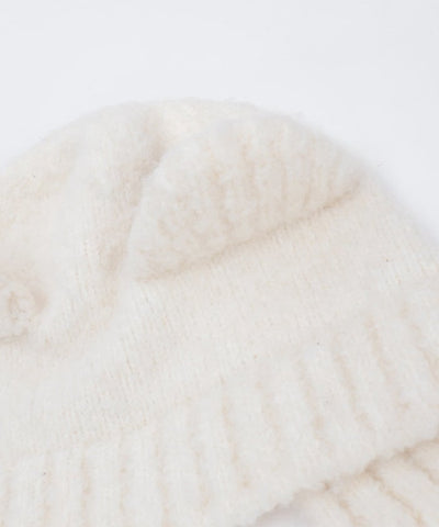 Bear Ears Knit Cap with Cords