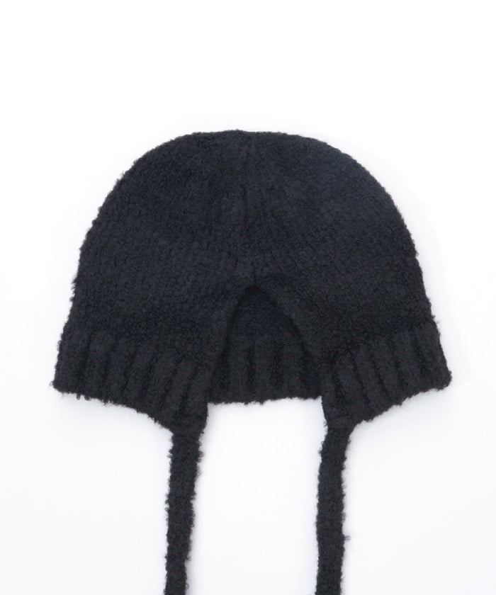 Bear Ears Knit Cap with Cords