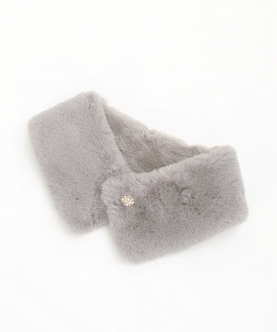 Bijoux Fur Tippet with Button