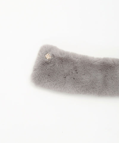 Bijoux Fur Tippet with Button