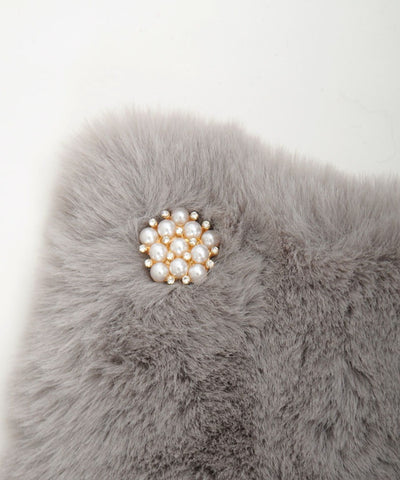 Bijoux Fur Tippet with Button