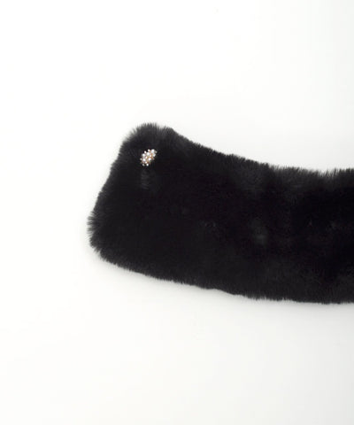 Bijoux Fur Tippet with Button