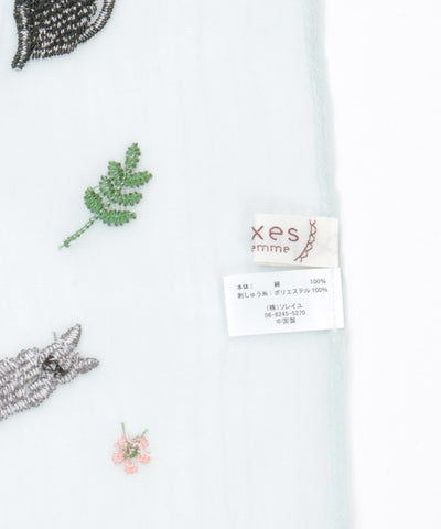 Cat & Flower Embroidery Stoll