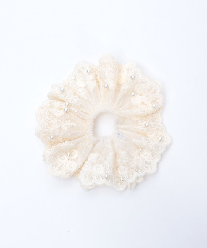 Pearl Lace Scrunchie