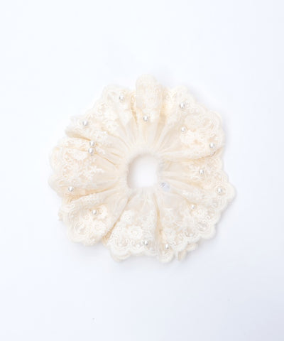 Pearl Lace Scrunchie
