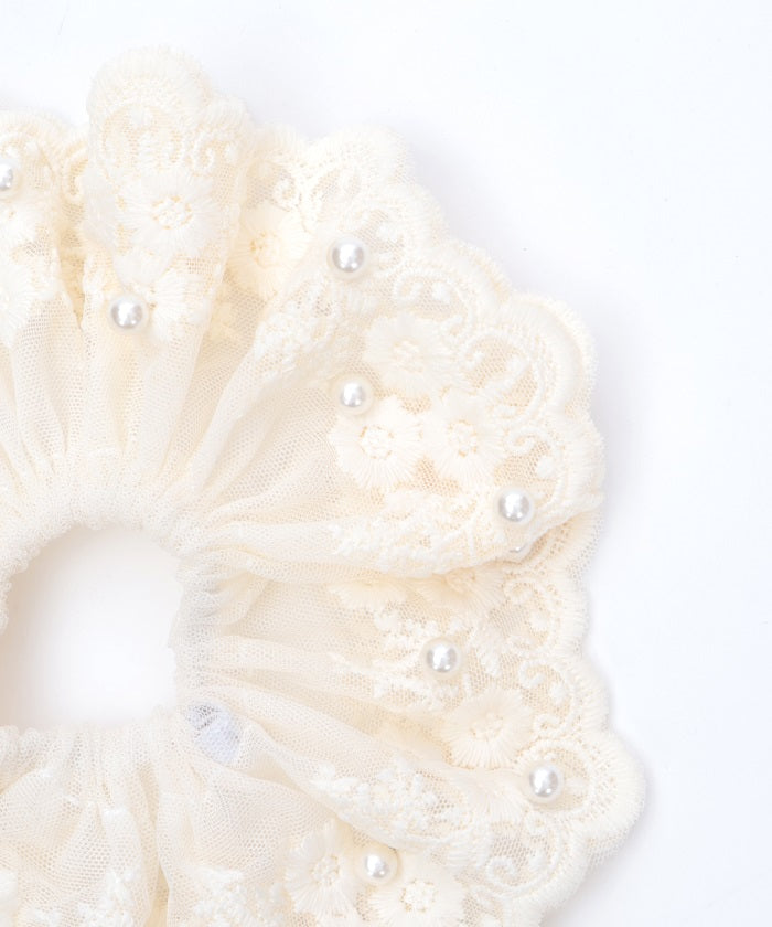Pearl Lace Scrunchie