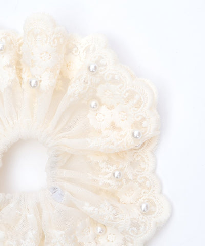 Pearl Lace Scrunchie
