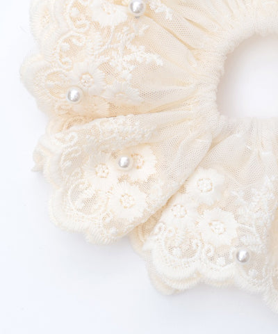 Pearl Lace Scrunchie