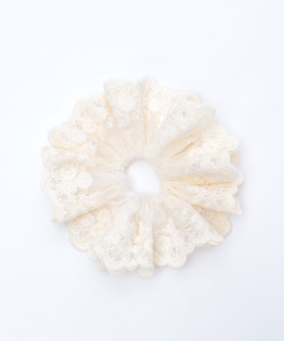 Pearl Lace Scrunchie