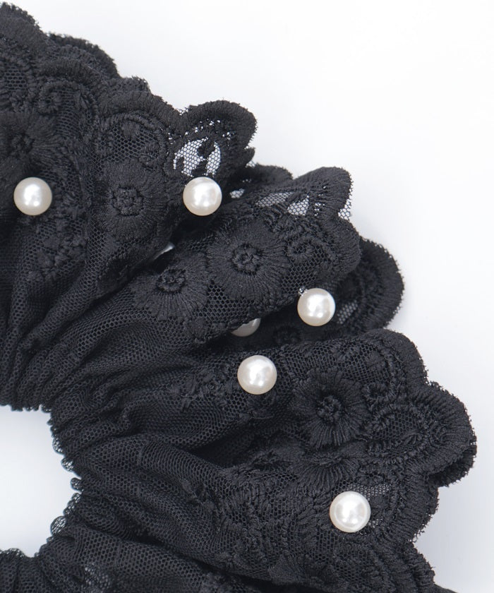 Pearl Lace Scrunchie