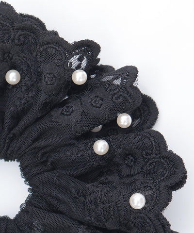 Pearl Lace Scrunchie
