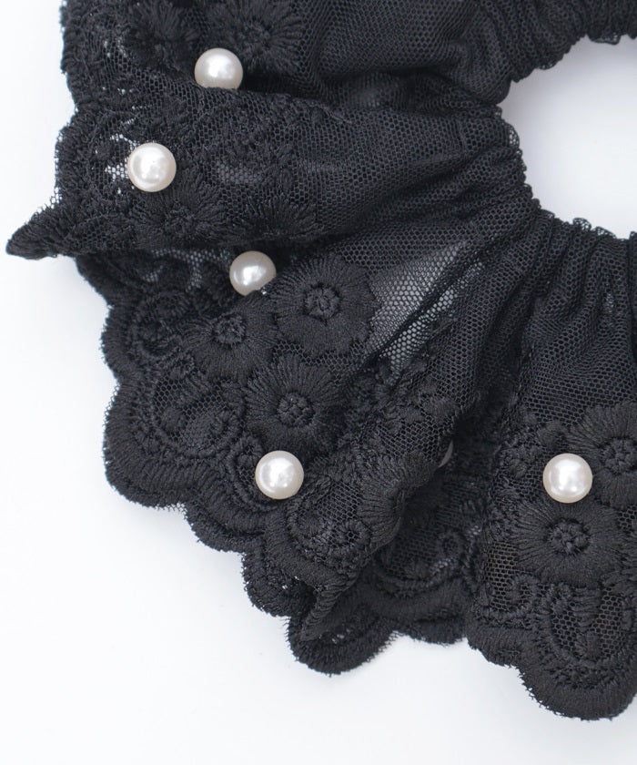 Pearl Lace Scrunchie