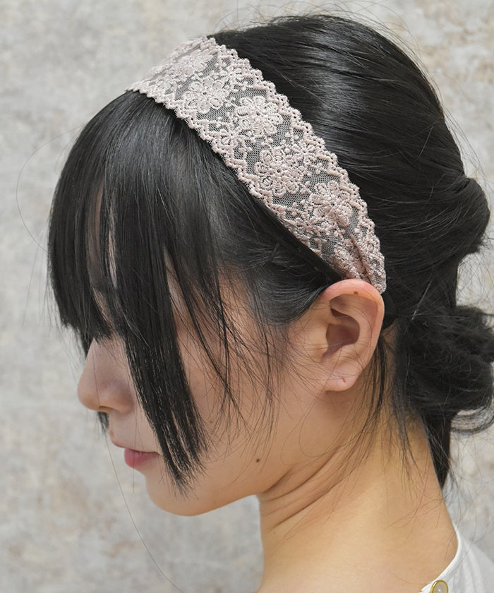 Floral Pattern Lace Headband