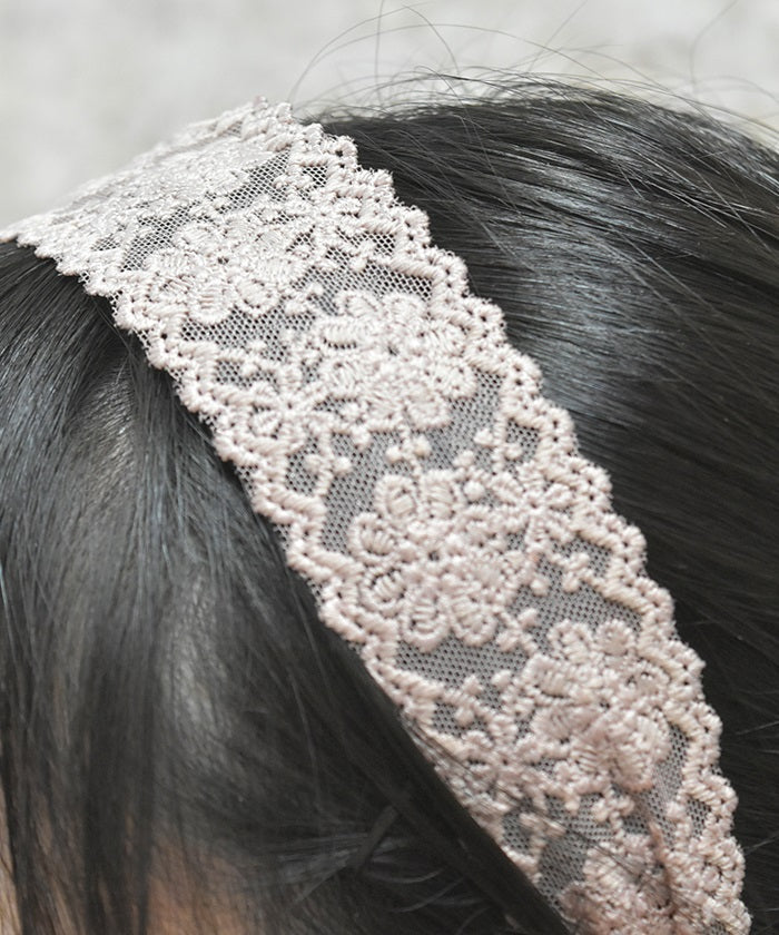 Floral Pattern Lace Headband
