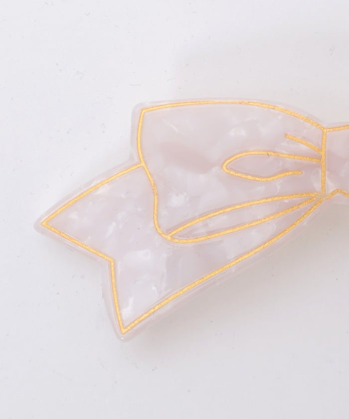 Ribbon Acrylic Barrette Clip – axes femme from JAPAN