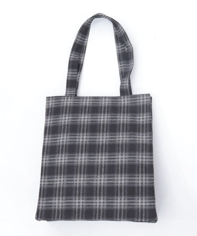 Vertical Check Pattern Tote