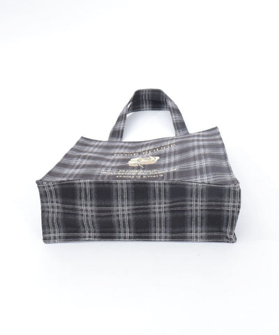 Vertical Check Pattern Tote