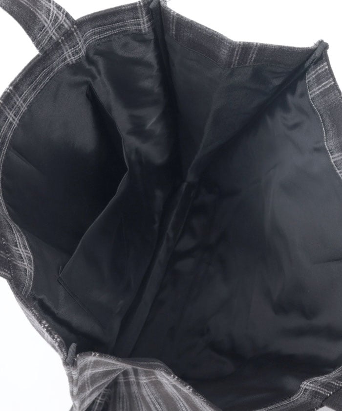 Vertical Check Pattern Tote